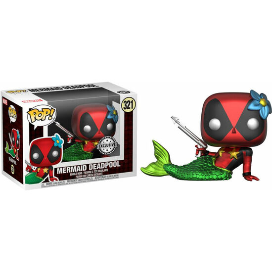 SET FIGURA POP & TEE MARVEL DEADPOOL MERMAID EXCLUSIVE image 1