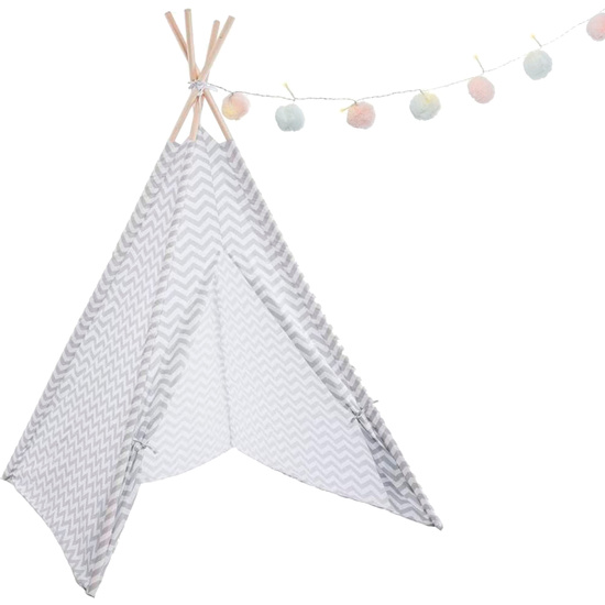 TIPI GRIS + GUIRNALDA LED INFANTIL WELL HOME image 0