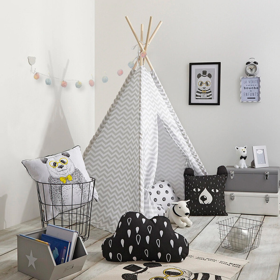 TIPI GRIS + GUIRNALDA LED INFANTIL WELL HOME image 4