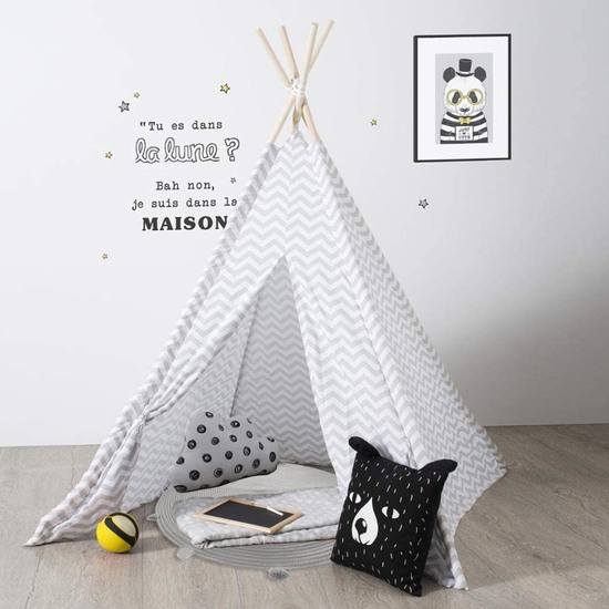 TIPI GRIS + GUIRNALDA LED INFANTIL WELL HOME image 5