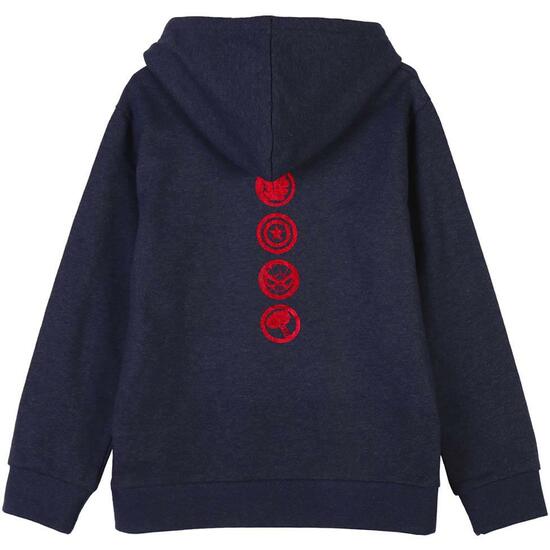 SUDADERA CON CAPUCHA COTTON BRUSHED MARVEL DARK BLUE image 1