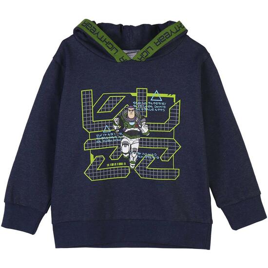 SUDADERA CON CAPUCHA COTTON BRUSHED BUZZ LIGHTYEAR BLUE image 0