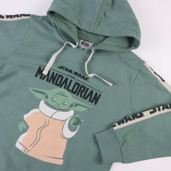 SUDADERA CON CAPUCHA COTTON BRUSHED THE MANDALORIAN GREEN image 2