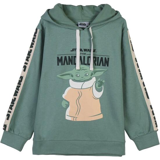 SUDADERA CON CAPUCHA COTTON BRUSHED THE MANDALORIAN GREEN image 0