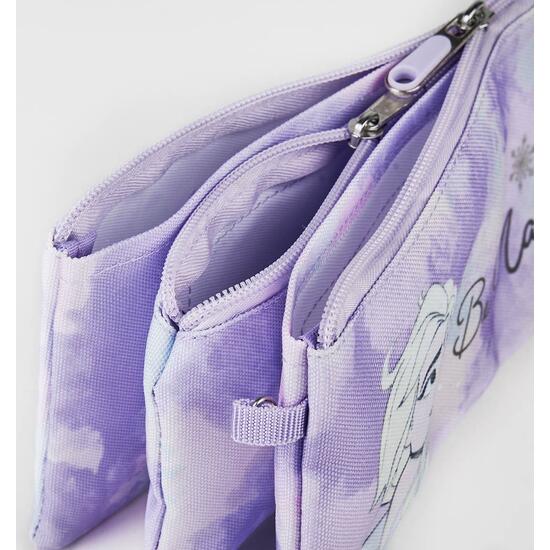 ESTUCHE PORTATODO 3 COMPARTIMENTOS FROZEN II ELSA LILAC image 2