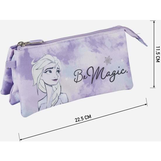 ESTUCHE PORTATODO 3 COMPARTIMENTOS FROZEN II ELSA LILAC image 3