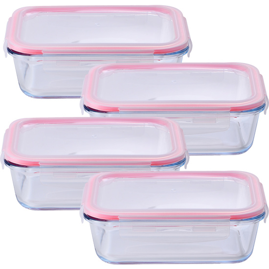 4X HERMÉTICO RECTANGULAR 1L EN BOROSILICATO DE BENETTON image 0