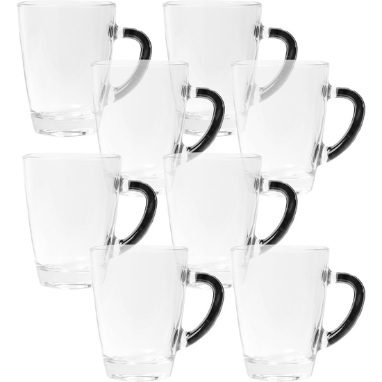 SET DE 8PC TAZAS 0,3L CRISTAL BLACK & WHITE BENETTON image 0