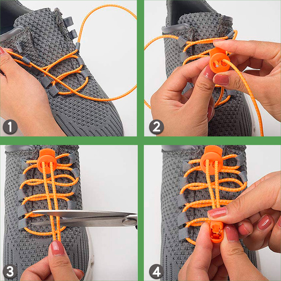 PACK DE 3 PARES DE CORDONES ELÁSTICOS AUTOBLOCANTES UNIVERSALES EDEN. image 2