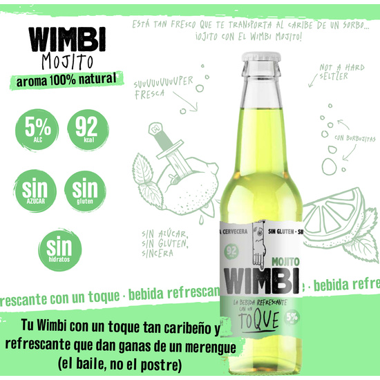 12 BOTELLINES WIMBI MOJITO AROMA 100% NATURAL image 3