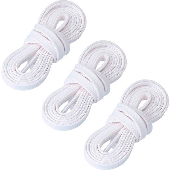 PACK DE 3 PARES ECO COTTON PLANOS BLANCO 6MM 130CM EDEN. image 0