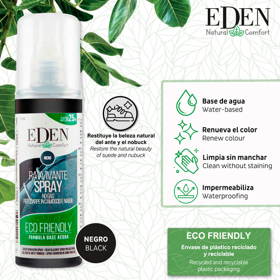 EDEN ECO SPRAY REVITALIZADOR PARA ANTE NEGRO, SIN GAS 100ML image 1