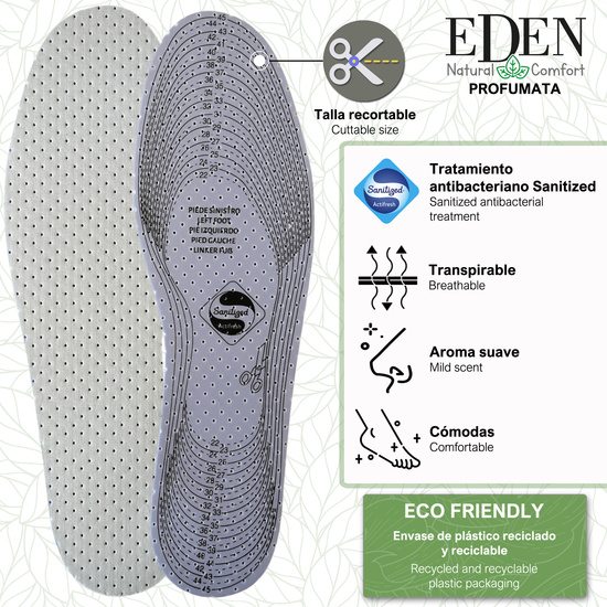 EDEN 2 PLANTILLAS ECOFRIENDLY PERFUMADA SANITIZED 22/46 image 1