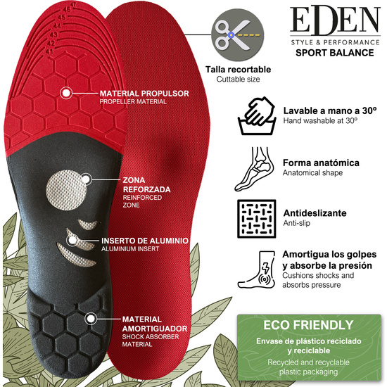 EDEN 2 PLANTILLAS PERFORMANCE SPORT BAL. KEVLAR 38/41 image 1