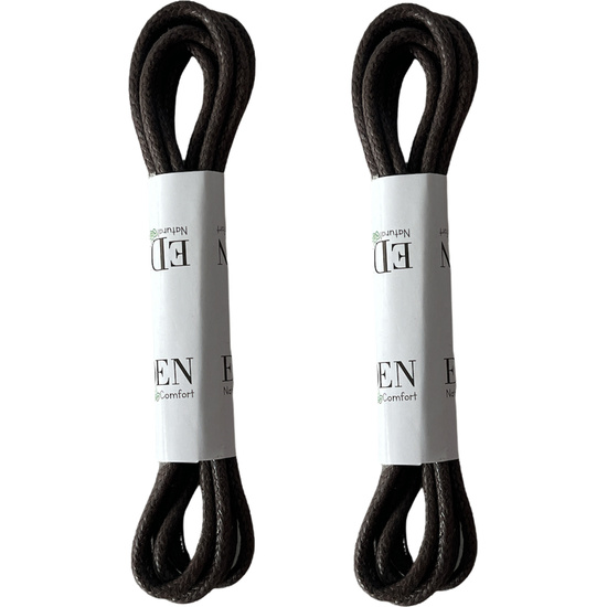 EDEN 2 PARES DE CORDONES ECO COTTON ELEGANTES ENCERADOS MARRON 1.5MM 70M image 4