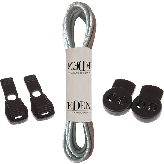 EDEN 1 PAR DE CORDONES ELÁSTICOS AUTOBLOCANTES UNIVERSAL GRIS image 0