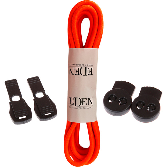 EDEN 1 PAR DE CORDONES ELÁSTICOS AUTOBLOCANTES UNIVERSAL NARANJA image 0