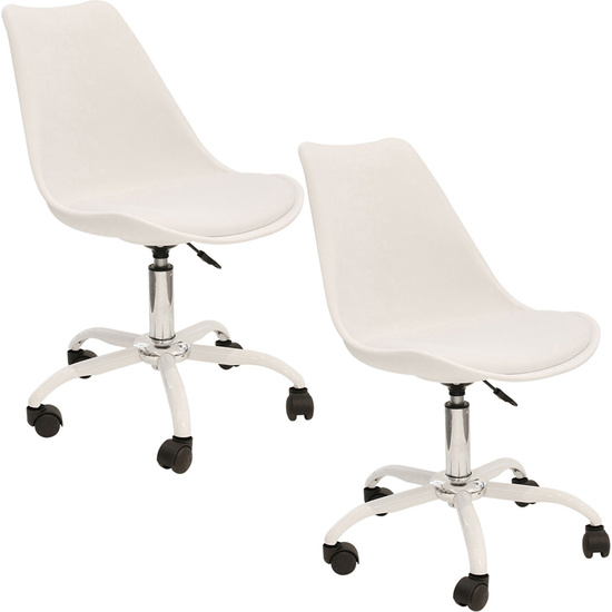 2X SILLA CON RUEDAS BLANCA image 0