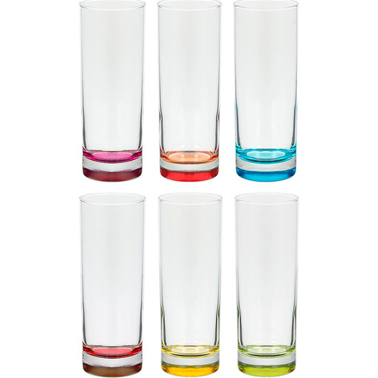 SET DE 6 VASOS PARA AGUA EN VARIOS COLORES SECRET DE GOURMET image 0