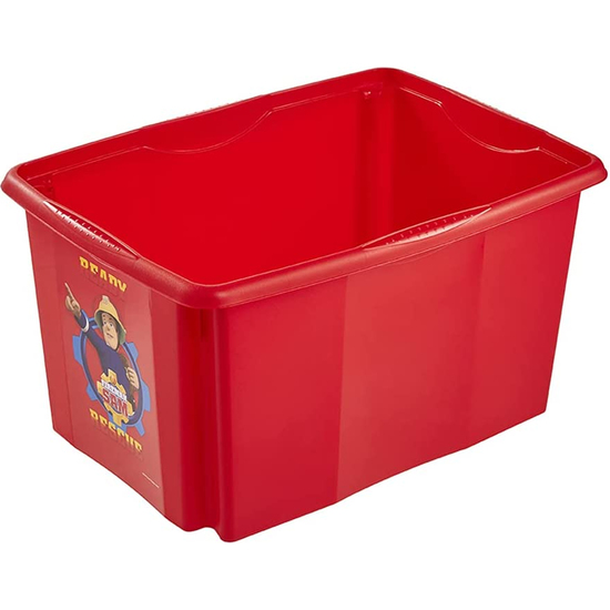 CAJA DE ALMACENAMIENTO CON DECORACIÓN, CON TAPA, 45 LITROS, 55,5X40X30, SAM EL BOMBERO, COLECCIÓN PAULINA image 2