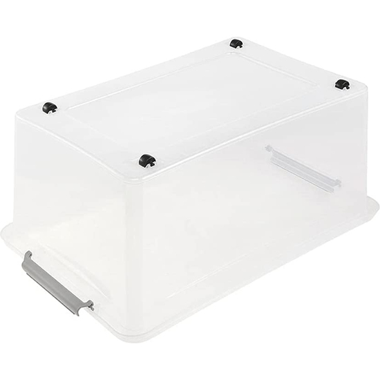 CAJA DE ALMACENAMIENTO CLIPBOX LARS, 40 L, 58 X 39 X 25, CON RUEDAS, TAPA CON CLIP PARA CERRAR, TRANSPARENTE image 2