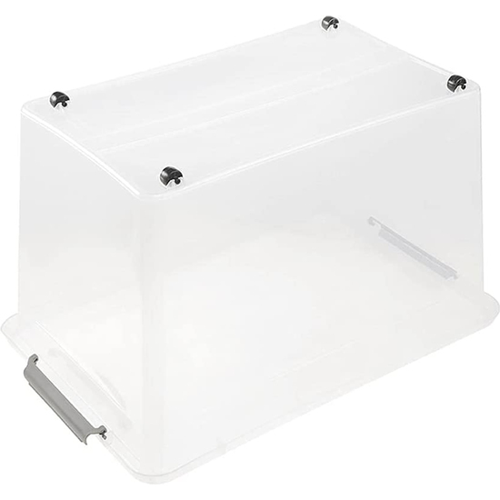 CAJA DE ALMACENAMIENTO CLIPBOX LARS, 60 L, 58 X 39 X 35, CON RUEDAS, TAPA CON CLIP PARA CERRAR, TRANSPARENTE image 2