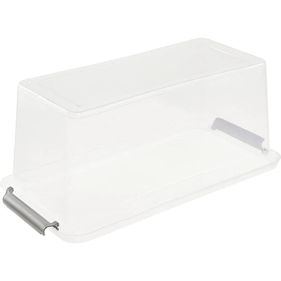 CAJA DE ALMACENAMIENTO / CAJA DE CLIP LARA, 8,35 LITROS, MODULAR APILABLE, TAPA CON CLIP PARA CERRAR, TRANSPARENTE image 2