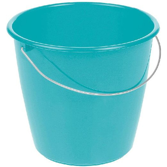 CUBO CON ASA DE METAL, PLÁSTICO RESISTENTE (PP), REDONDO, 5 L, ERIK, AQUA-BLAU (AZUL) image 0