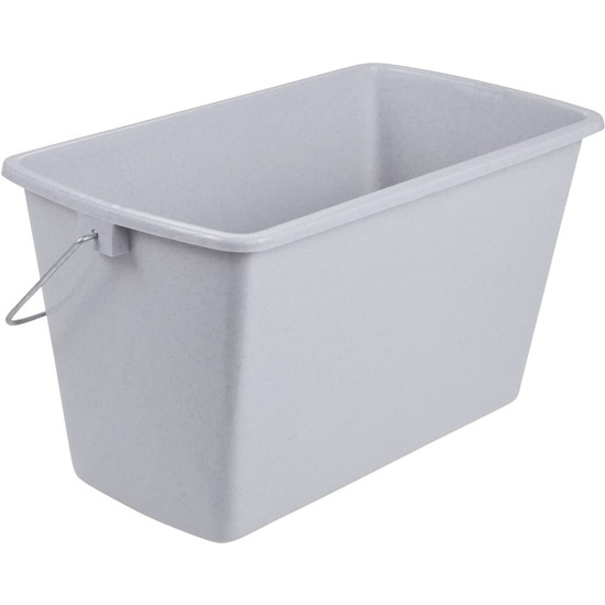 CUBO DE LIMPIEZA CON ASA DE METAL, RECTANGULAR, 13 L, 42 X 22 X 22,5 CM, BENT, GRIS GRANITO image 1