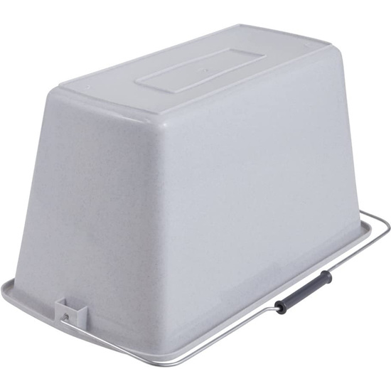 CUBO DE LIMPIEZA CON ASA DE METAL, RECTANGULAR, 13 L, 42 X 22 X 22,5 CM, BENT, GRIS GRANITO image 2