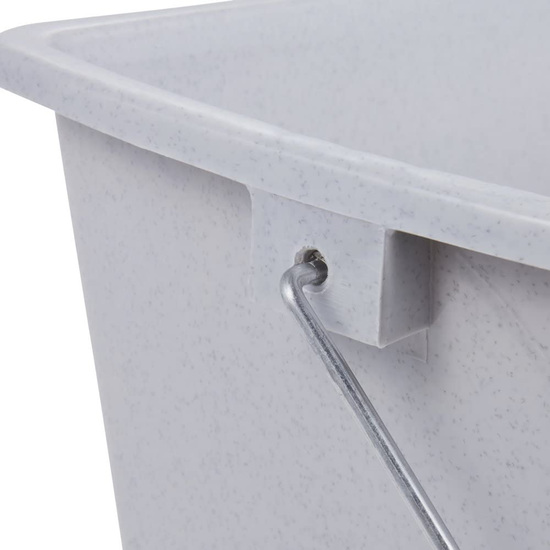 CUBO DE LIMPIEZA CON ASA DE METAL, RECTANGULAR, 13 L, 42 X 22 X 22,5 CM, BENT, GRIS GRANITO image 3