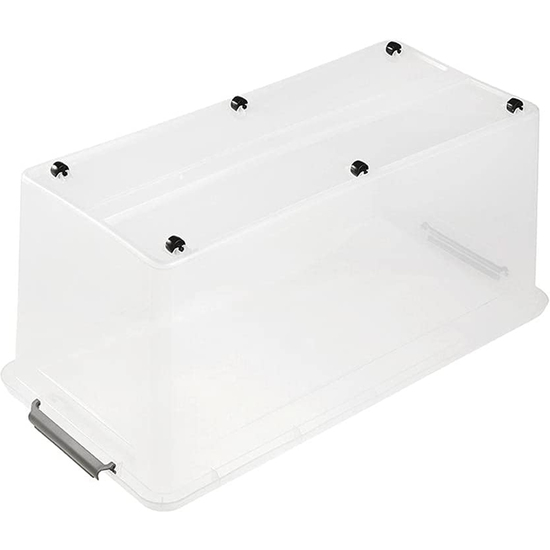 CAJA DE ALMACENAMIENTO CLIPBOX LARS, 75 L, 76 X 39 X 35, CON RUEDAS, TAPA CON CLIP PARA CERRAR, TRANSPARENTE image 2