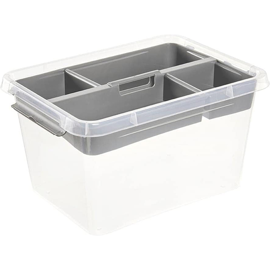 CAJA DE ALMACENAMIENTO/CLIPBOX LARA, 2 LITROS, MODULAR APILABLE, TAPA CON CLIP PARA CERRAR, TRANSPARENTE image 5