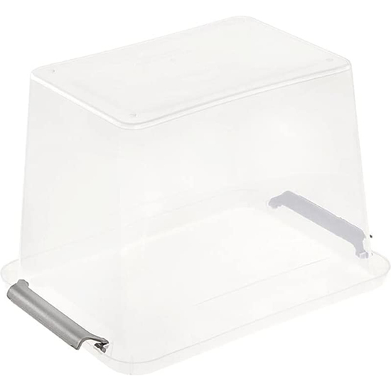 CAJA DE ALMACENAMIENTO / CAJA DE CLIP LARA, 2,5 LITROS, MODULAR APILABLE, TAPA CON CLIP PARA CERRAR, TRANSPARENTE image 3