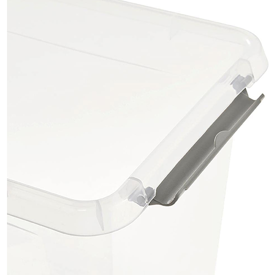 CAJA DE ALMACENAMIENTO / CAJA DE CLIP LARA, 2,5 LITROS, MODULAR APILABLE, TAPA CON CLIP PARA CERRAR, TRANSPARENTE image 5