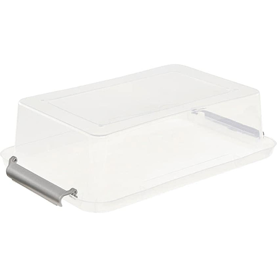 CAJA DE ALMACENAMIENTO / CAJA DE CLIP LARA, 3,1 LITROS, MODULAR APILABLE, TAPA CON CLIP PARA CERRAR, TRANSPARENTE image 2