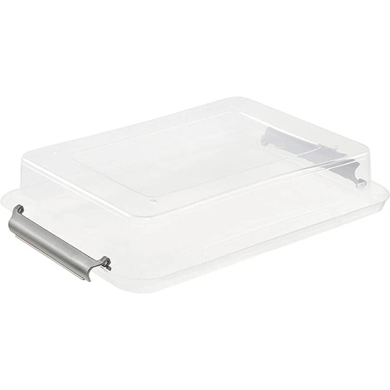 CAJA DE ALMACENAMIENTO / CAJA DE CLIP LARA, 6 LITROS, MODULAR APILABLE, TAPA CON CLIP PARA CERRAR, TRANSPARENTE image 2