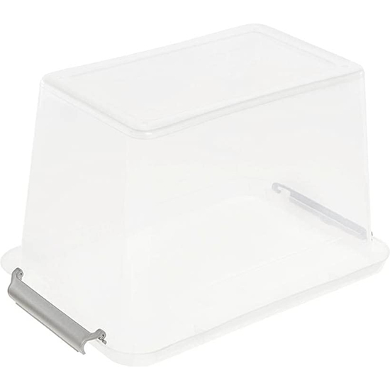 CAJA DE ALMACENAMIENTO / CAJA DE CLIP LARA, 6,5 LITROS, MODULAR APILABLE, TAPA CON CLIP PARA CERRAR, TRANSPARENTE image 2