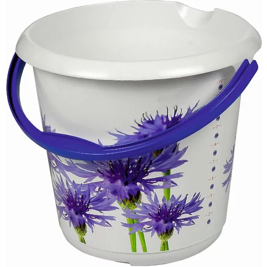 ILVIE CUBO DE DECORACIÓN Ø30X28, POLIPROPILENO, "CORNFLOWERS" 10 L image 0