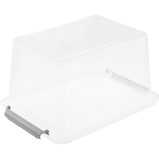 CAJA DE ALMACENAMIENTO / CAJA DE CLIP LARA, 15,5 LITROS, MODULAR APILABLE, TAPA CON CLIP PARA CERRAR, TRANSPARENTE image 2