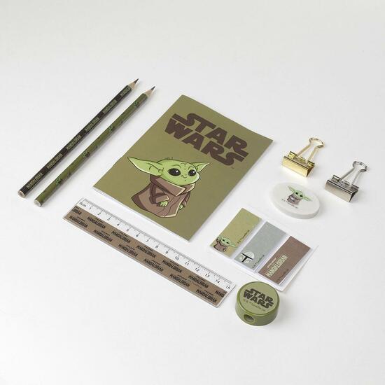 SET PAPELERÍA ESCOLAR THE MANDALORIAN GROGU GREEN image 4