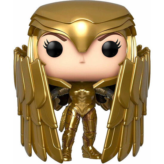 FIGURA POP DC COMICS WONDER WOMAN 84 - WONDER WOMAN GOLD SHIELD METALLIC EXCLUSIVE image 1