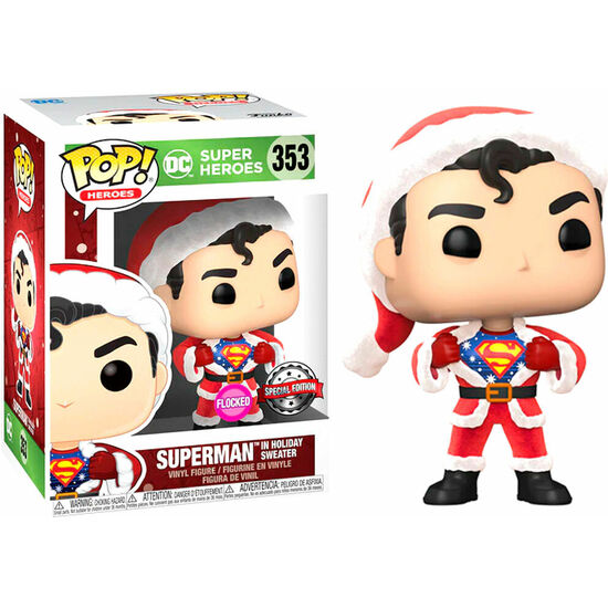 SET FIGURA POP & TEE DC COMICS SUPERMAN EXCLUSIVE FLOCKED image 1