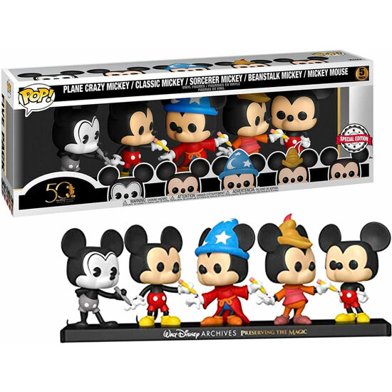 SET 5 FIGURAS POP DISNEY ARCHIVES MICKEY EXCLUSIVE image 0