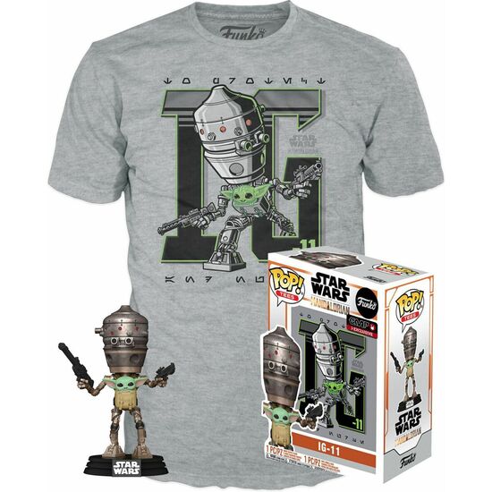 SET FIGURA POP & TEE STAR WARS IG-11 WITH THE CHILD EXCLUSIVE M image 0