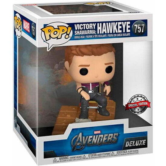 FIGURA POP MARVEL AVENGERS HAWKEYE VICTORY SHAWARMA EXCLUSIVE image 0