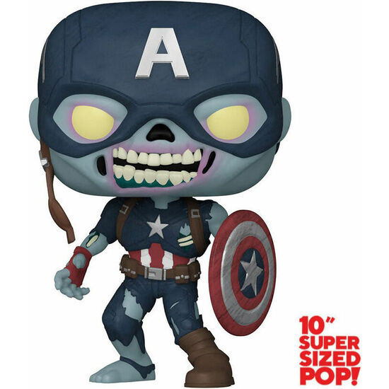 FIGURA POP MARVEL WHAT IF ZOMBIE CAPTAIN AMERICA EXCLUSIVE 25CM image 2