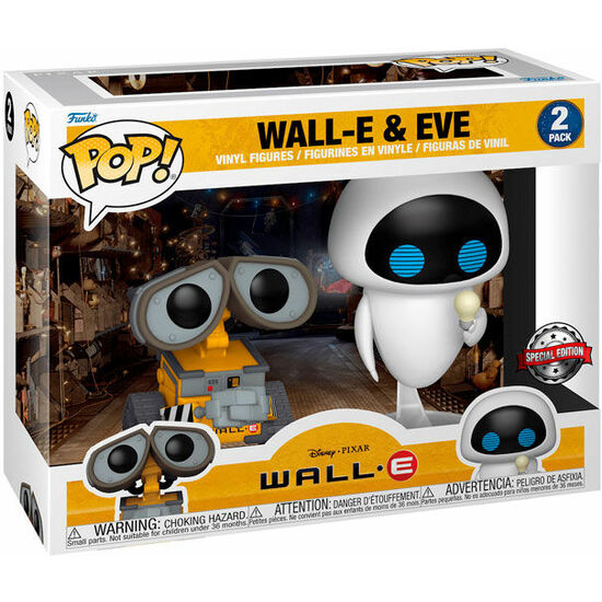 PACK 2 FIGURAS POP DISNEY WALL-E - WALL-E & BULB EVE EXCLUSIVE image 0