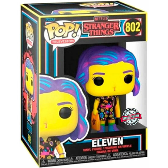 FIGURA POP STRANGER THINGS ELEVEN IN MALL OUTFIT BLACK LIGHT EXCLUSIVE image 0
