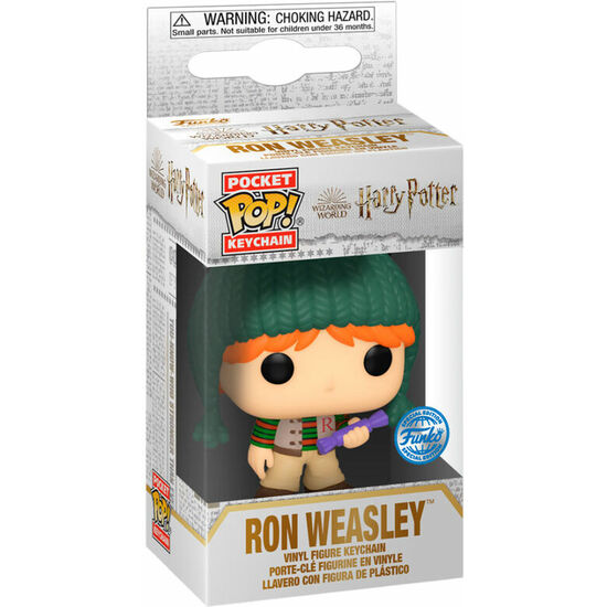 LLAVERO POCKET POP HARRY POTTER HOLIDAY RON EXCLUSIVE image 0